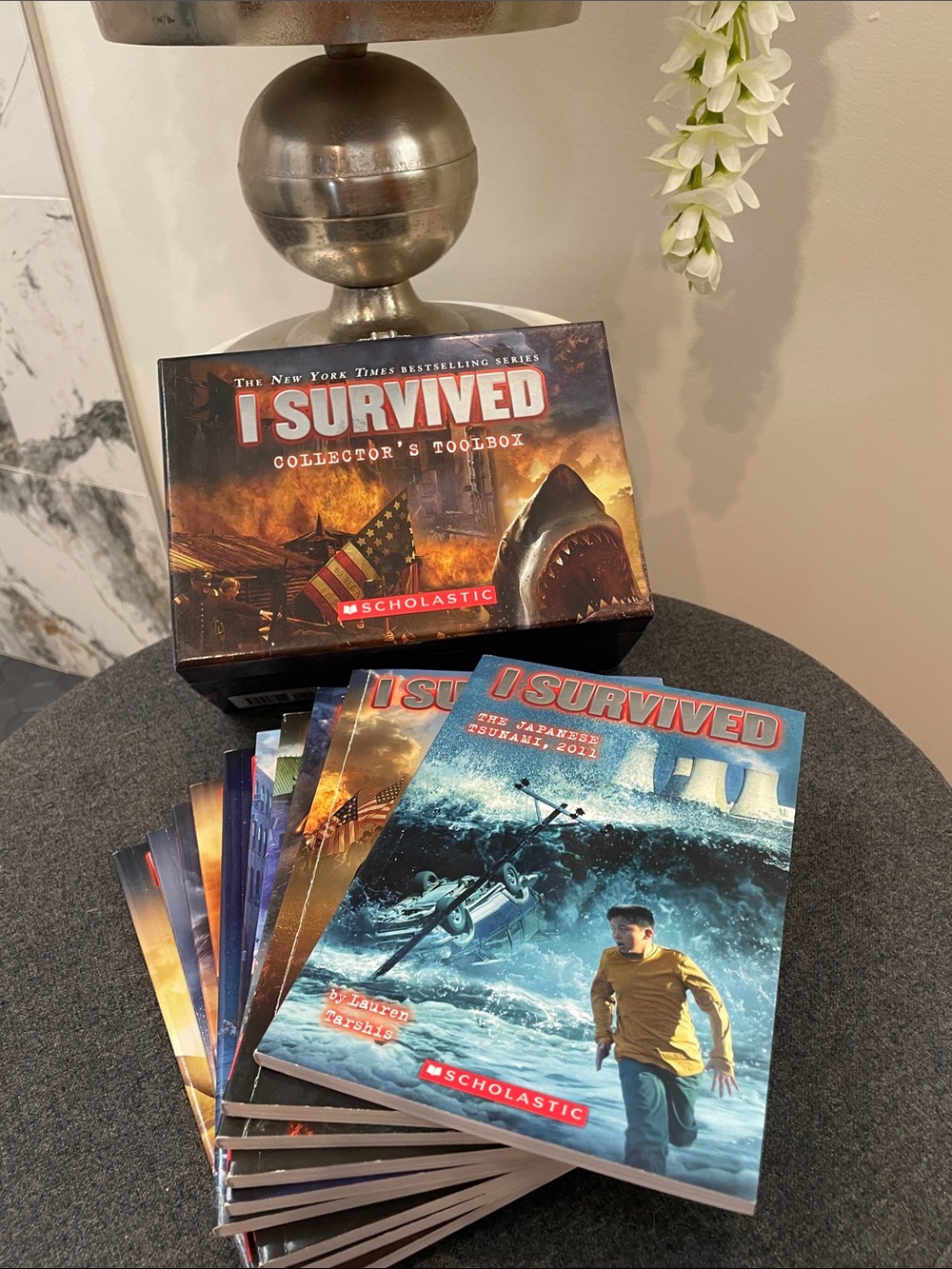 Scholastic I Survived Boxset with Blue Ocean Cover Art